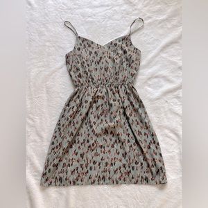 Floral green mini dress size S